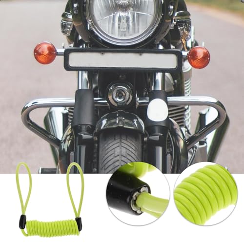 2 Pzas Candado Seguridad Bicicleta PVC Amarillo 1.2m miniatura 5