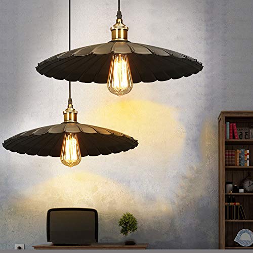 Suspension E27 fer forgé noir éclairage LED optimal chambre