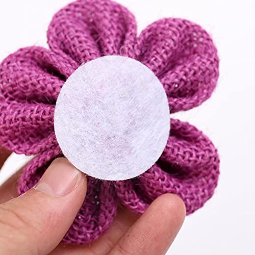Snadulor 10Pcs 3.1 Inchs Burlap Flowers Natural Handmade Burlap Flower For Christmas Birthday Party Wedding Home Embellishment Diy Crafts #TOP2