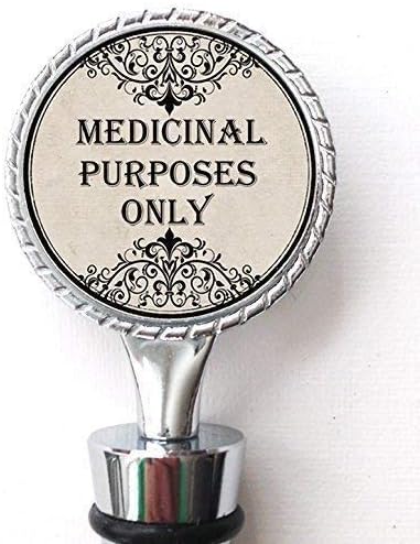 Medicinal Purposes Only Funny Wine Bottle Stopper