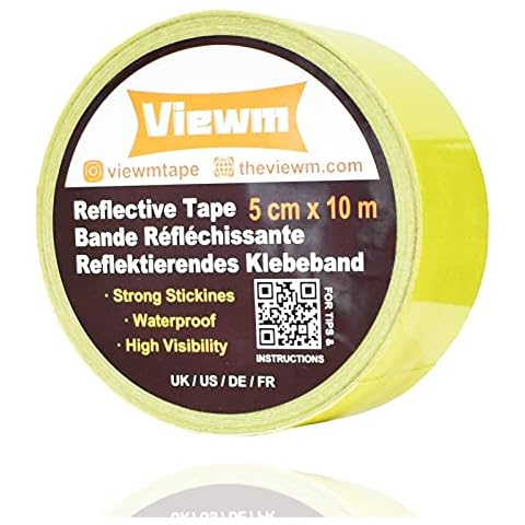 Viewm Waterproof Reflective Tape High Visibility Industrial Marking Hazard Heavy Duty Caution Warning Safety Self Adhesive Tape Outdoor Cover