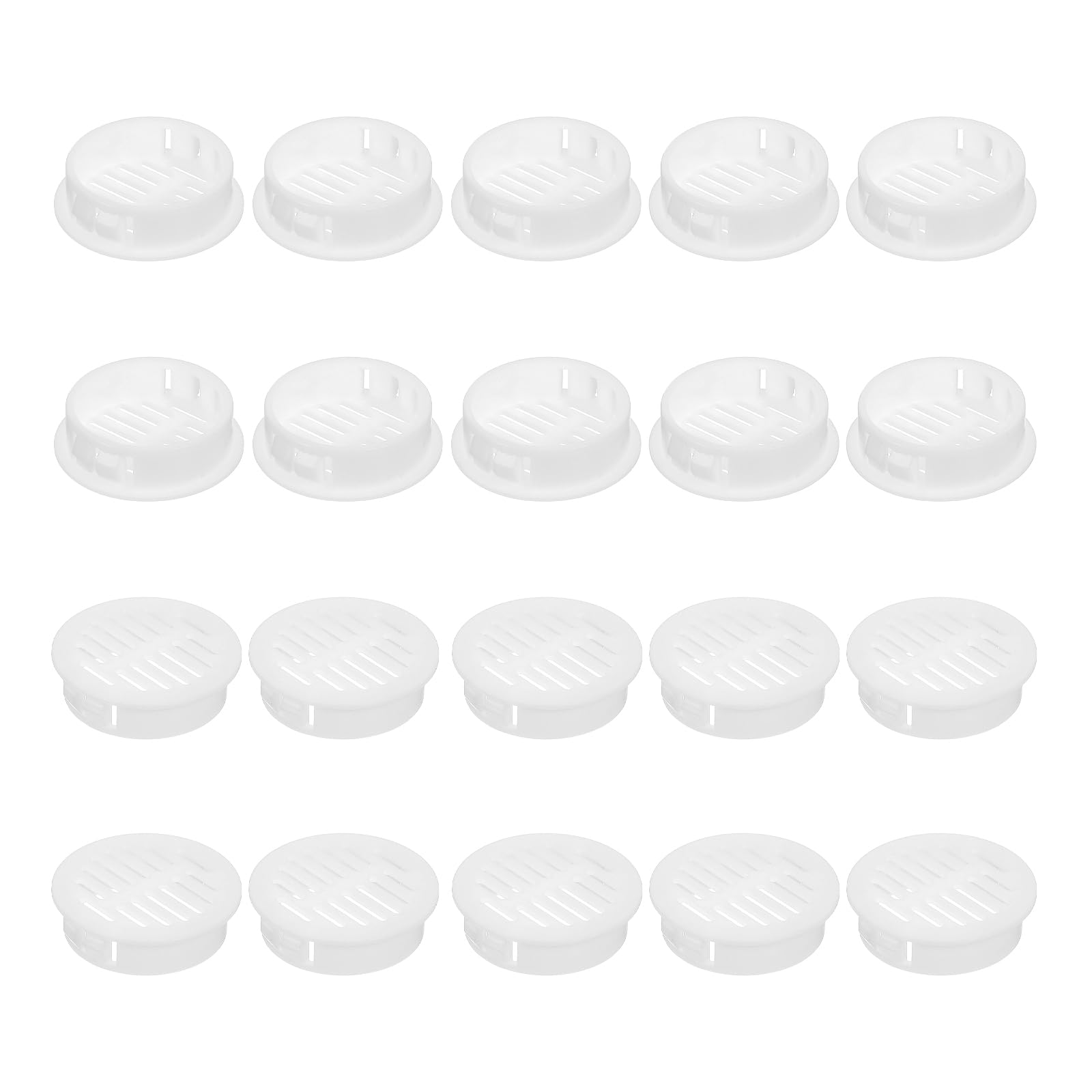 Grille d'aération pour cuisine et salle de bain en plastique blanc 35mm