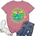 Ascrazy Earth Day Shirts for Women Protect The Environment T-Shirt Nature Lover Tee Tops Pink