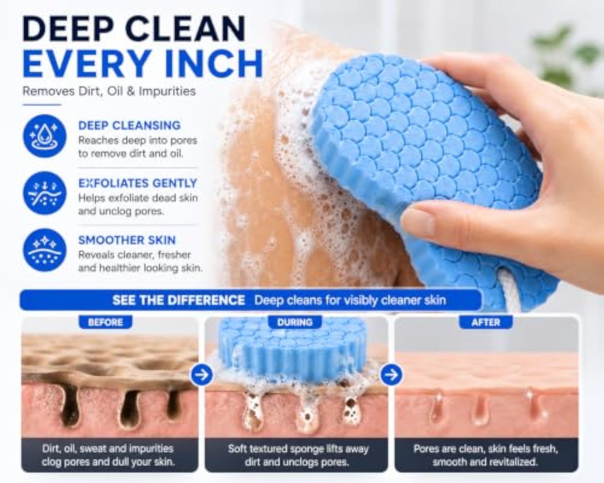 Exfoliating Bath Sponge for Body