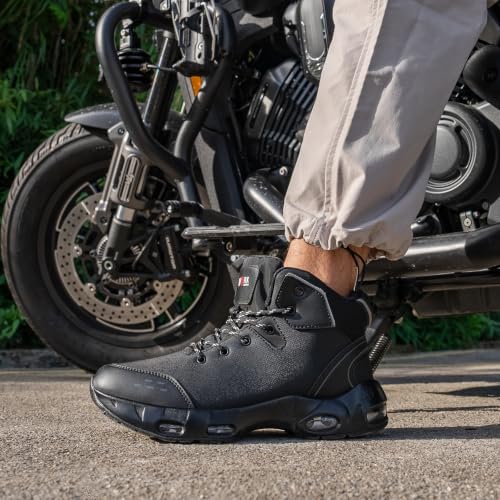 Image of LARNMERN Non Slip Work Boots for Mens Waterproof Chef Shoes