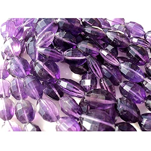 Perles d'améthyste taille step cut de 8x13mm pour création de bijoux uniques