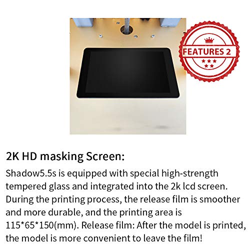 QIDI TECHNOLOGY Shadow 5.5 S UV Photocuring LCD 3D Printer - Image 4