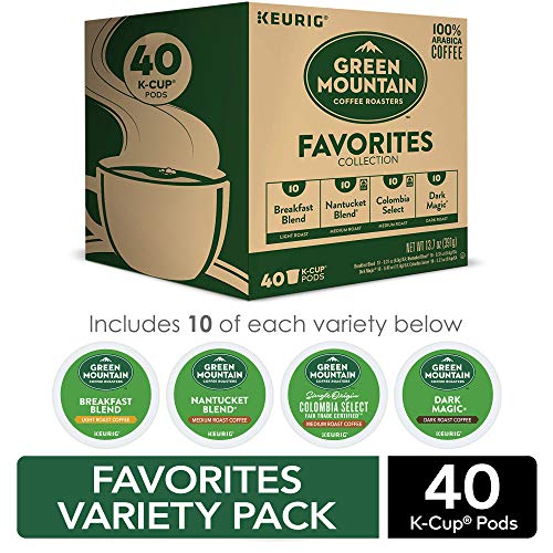 Keurig Green Mountain Coffee Roasters Favorites Collection Variety Pack, Single-Serve Coffee K-Cup Pods Sampler, 40 Count #TOP1