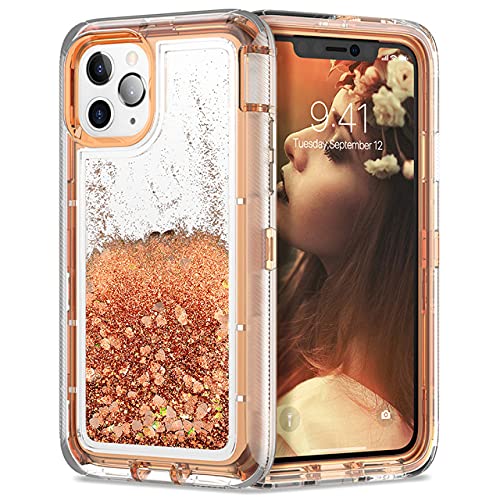 Coque antichoc iPhone XS Max transparente paillettes or protection rigide