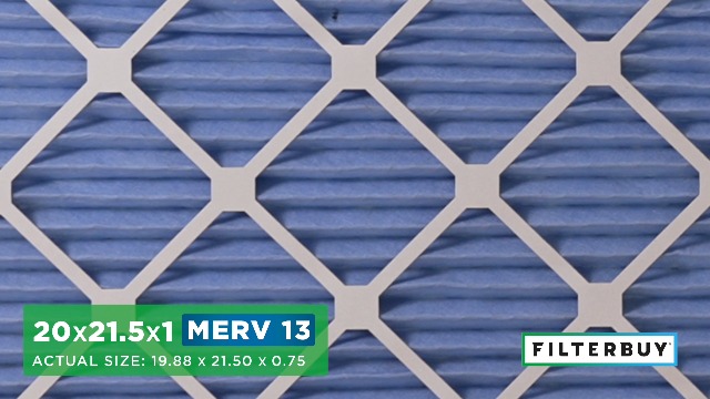 Image of Filterbuy 20x21.5x1 Air Filter MERV 13 Smoke & Allergy Defense (4-Pack) | Electrostatic Pleated HVAC AC Furnace Filters Replacement, Made in USA (Actual Size: 19.88 x 21.50 x 0.75)