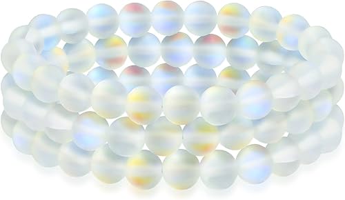 Vista 39 de Bling Jewelry Juego de 3 pulseras elásticas unisex apilables con cuentas redondas de 0.315 pulgadas para mujeres, adolescentes y hombres, multihebra