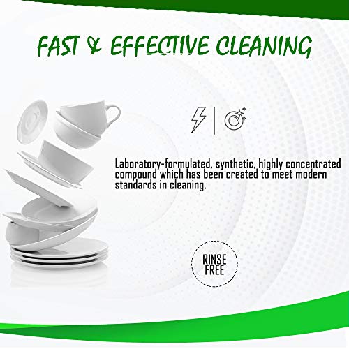 Greenfist Green Dish Soap [ Lemon Scent ] Manual Pot & Pan Professional Detergent Liquid Refill Pot & Pan Dish-Wash - Light Or Heavy Use , 128 Ounce ( 1 Gallon) (1 Gallon W/ Sponge & Pump) #TOP3