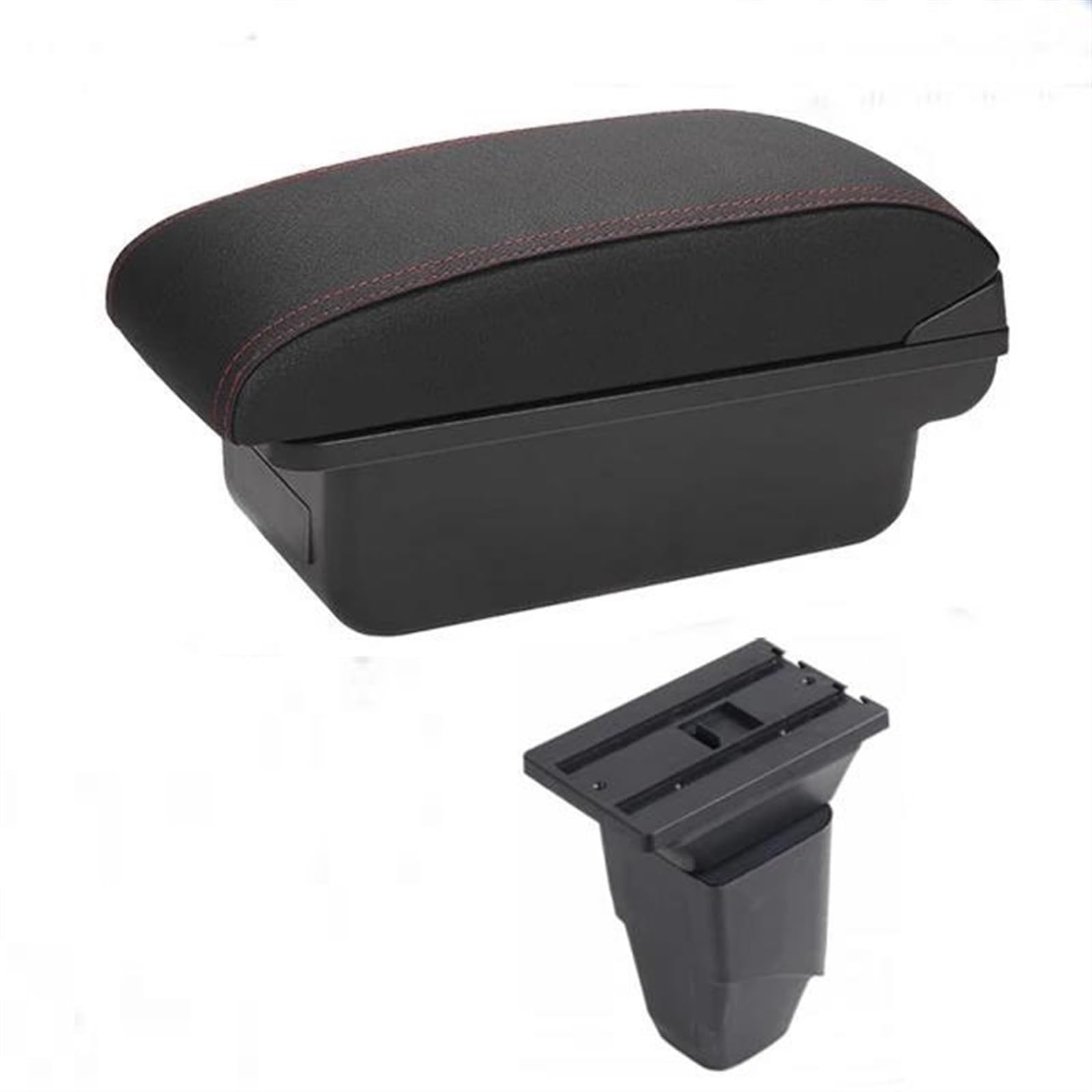 Ysdsls A-Black Red Line Car Decoration Styling Center Console Multifunctional Storage Box For 206 207 Cc Cabrio