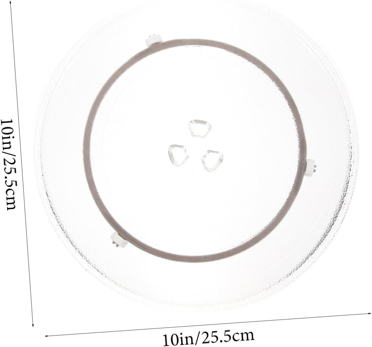 HOMSFOU Microwave Glass Turntable Plate Set with Turntable Ring and Coupler Heat-resistant Replacement for Microwave Ovens Compatible with Models Easy to Install and Durable