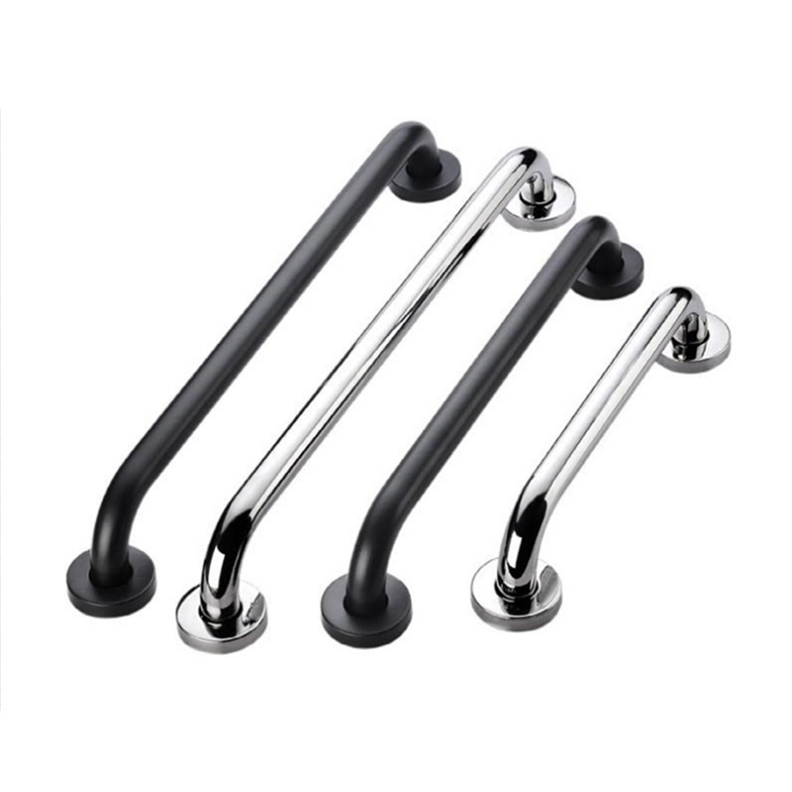Asidero BañO Pasamanos de baño de acero inoxidable cromado negro for baño, bañera, barras de agarre de seguridad, manija de puerta, toallero, accesorios de WC Agarraderas BañO(Black,50cm(0.6THK))