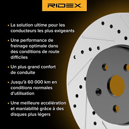 Disque de frein Arrière RIDEX 82B0286 fabrication précise RENAULT Espace III - 5