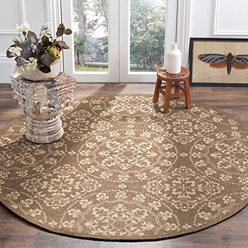 SAFAVIEH Cedar Brook Collection 6' Round Taupe / Natural CDR262E