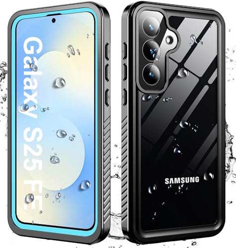 for Samsung Galaxy S25 FE Case Waterproof, [IP68 Waterproof Dustproof] [Built-in Screen Protector] Rugged Full Body Underwater Shockproof Protective Cover for Samsung S25 FE 6.7" Case, Teal by Hllhunkhe - Used condition - US$17.44
