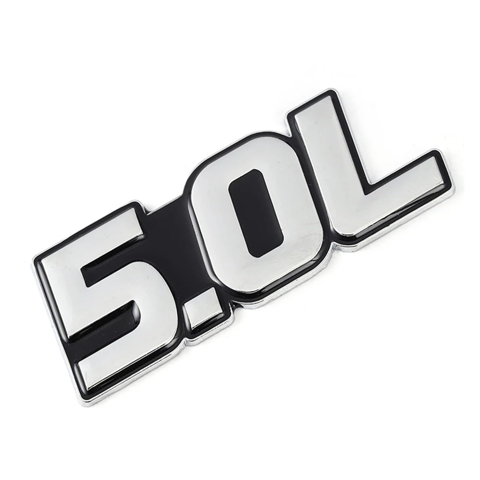 OVARIA 3D Metal 4.0L 4.6L 4.7L 5.0L 5.7L 6.0L 6.2L 6.4L 7.0L Car Sticker Rear Trunk Emblem Badge Decals Fit For BMW Fit For Audi Fit For Honda Fit For Mazda Fit For Toyota(For 5.0L Sticker)