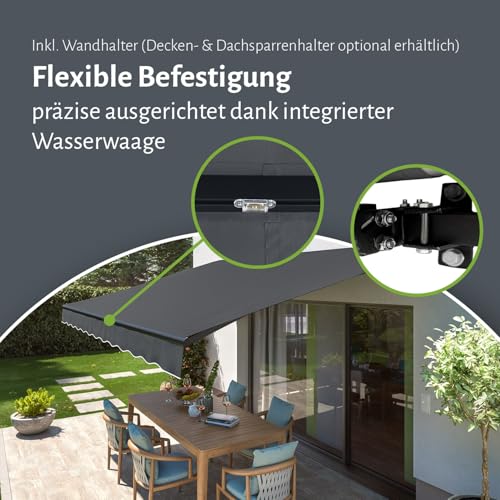 empasa Elektrische Gelenkarmmarkise 'Start Plus' Markise Sonnenmarkise Sonnenschutz, komplett vormontiert, Verschiedene Größen und Farben