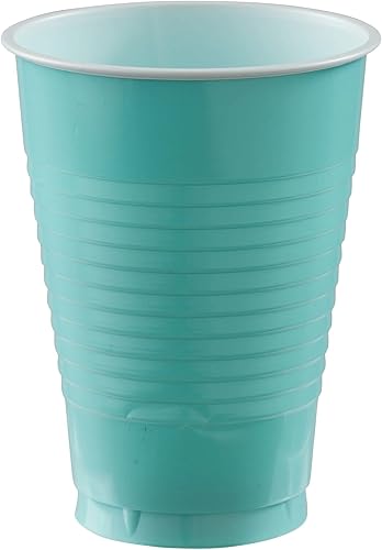 Robin's Egg - Vasos de plástico azules (paquete de 20)  12 onzas  Vasos versátiles para fiestas en interiores y exteriores, bodas, cumpleaños,