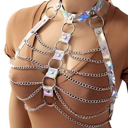 Moda para soporte de pecho y cadena corporal con brasier de cristal 5