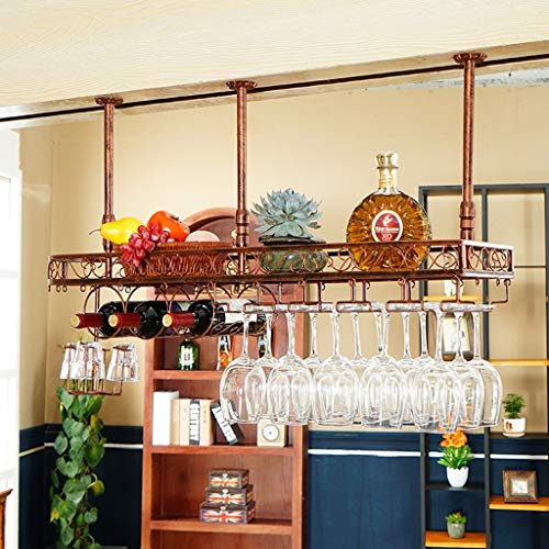 Table de bar casier à vin compact bronze pour ranger vos verres - 2