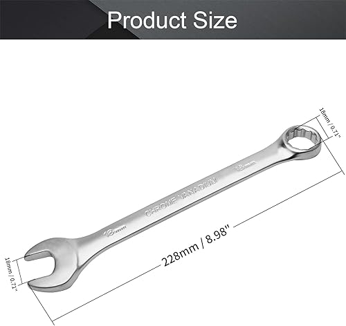 Miniatura 10 de Utoolmart Llave combinada de 12 puntos, 1.181 in métrica 12.520 in  12.5 pulgadas de longitud, 1 unidad