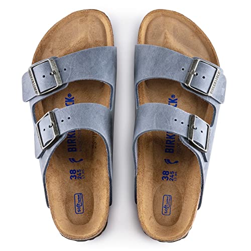 Birkenstock Arizona Mules/Clogs Men Brown Mules Shoes, Blue Dusty Blue, 5 UK by Birkenstock - Image 2