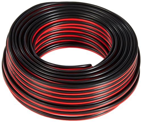 Goobay 67733 Altavoz Cable, 25 m, Color Rojo/Negro