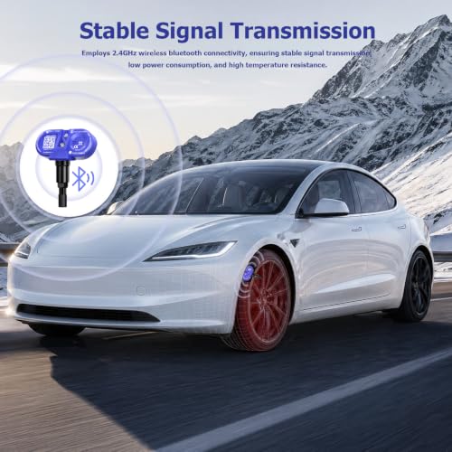 Image of TPMS Sensor, 1 Pc Bluetooth Tire Pressure Sensor for 2020-2025 Tesla Model 3, Model Y, Model S, Model X Tire Sensor Replacement, Replacement OE# 1490701-00-B, 1490701-01-B, 1490701-01-C