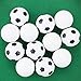 Brybelly Foosball Balls - 6 White Smooth & 6 Soccer Ball – for Standard Foosballs Tables & Classic Tabletop Soccer Game Balls - 12 ct