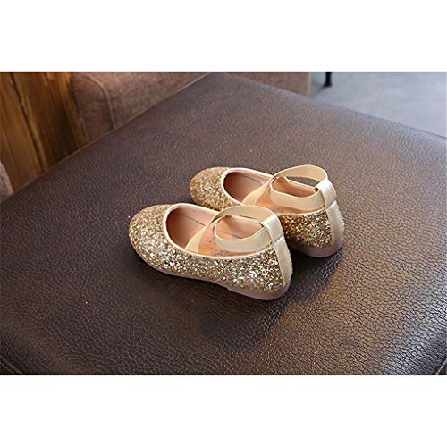 Little Girls Shiny Sequins Dance Ballet Flats Slip On Princess Dress Shoes4