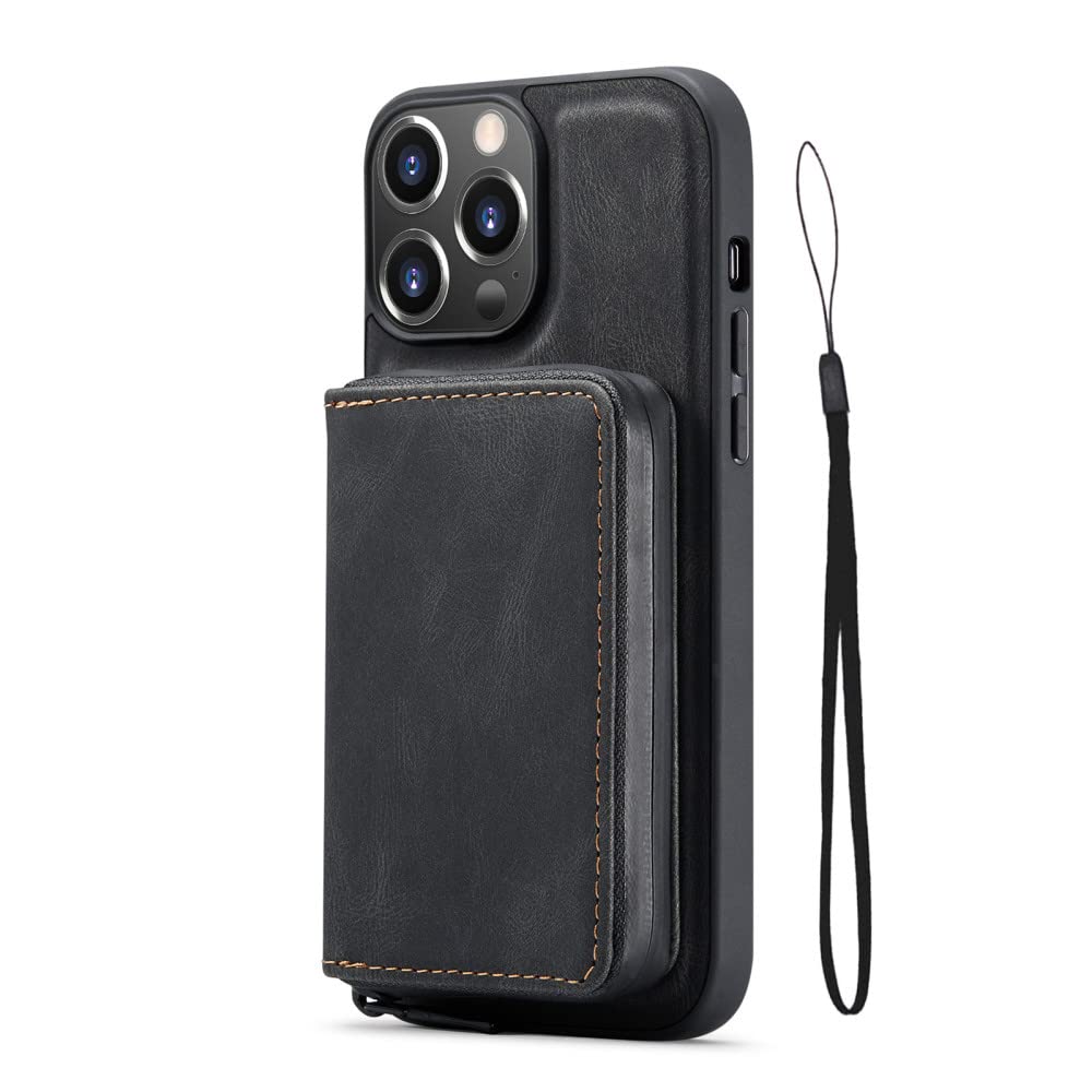 Fermeture éclair portefeuille iPhone 11 Pro Max antichoc et compatible charge induction