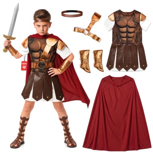 Morph Gladiator Costume Kids, Roman Soldier Costume Kids, Warrior Costumes, M