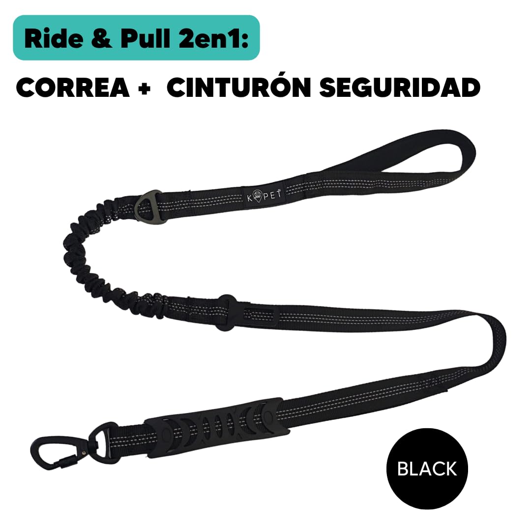 KPET Dog Car Belt, Dog Car Leash, Safety Belt Dog Car, Dog Training Leash, 2-in-1, Padded Handle, Reflective, Elastic - Image 2