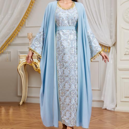 Ensemble deux pièces robe ample longue doublée chic pour soirées et fêtes - 4