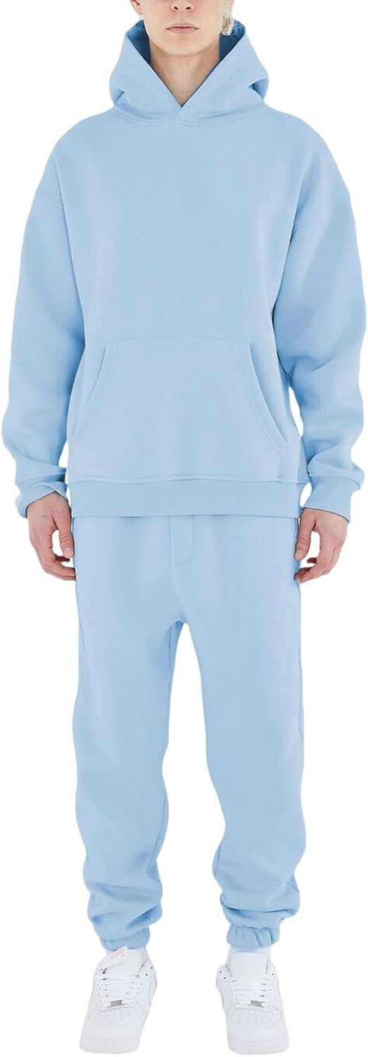 HHGKED Men's Sweatsuits 2 Piece Outfits Baggy Travel Vacation Fashion Clothes Casual Hoodie Jogging Track suits Sets