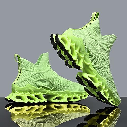 Image of Poramea Mens Slip on Loafers Walking Tennis Shoes Laceless Running Blade Sneakers Mesh Trail Jogging Casual Athletic