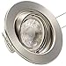 Produktbild 12er Set Einbaustrahler DECORA; 230V; LED 4W = 40W; 38-45° Abstrahlwinkel; Warmweiß; EDELSTAHL OPTIK gebürstet; schwenkbar, Leuchtmittel austauschbar; Einbauleuchte Einbauspot Downlight