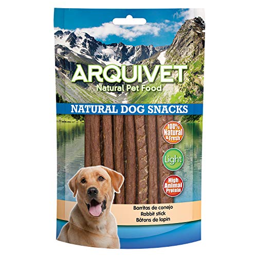 ARQUIVET Straccetti di Coniglio - 100 gr - Snack 100% naturali per cani - prelibatezze per cani - Prodotto leggero - Molto ricco di sostanze nutritive
