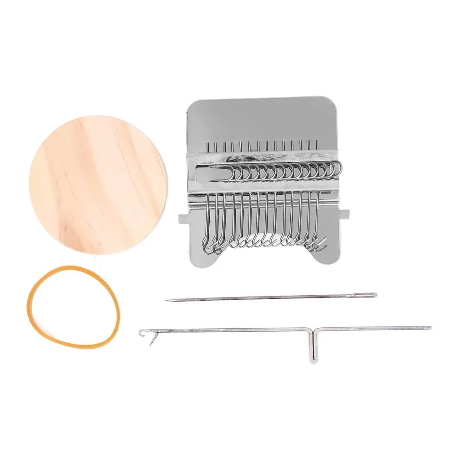 Drewniane narzędzie do mini Weaving Loom ręczne narzędzie do naprawy skarpet i dżinsów (14 igieł)