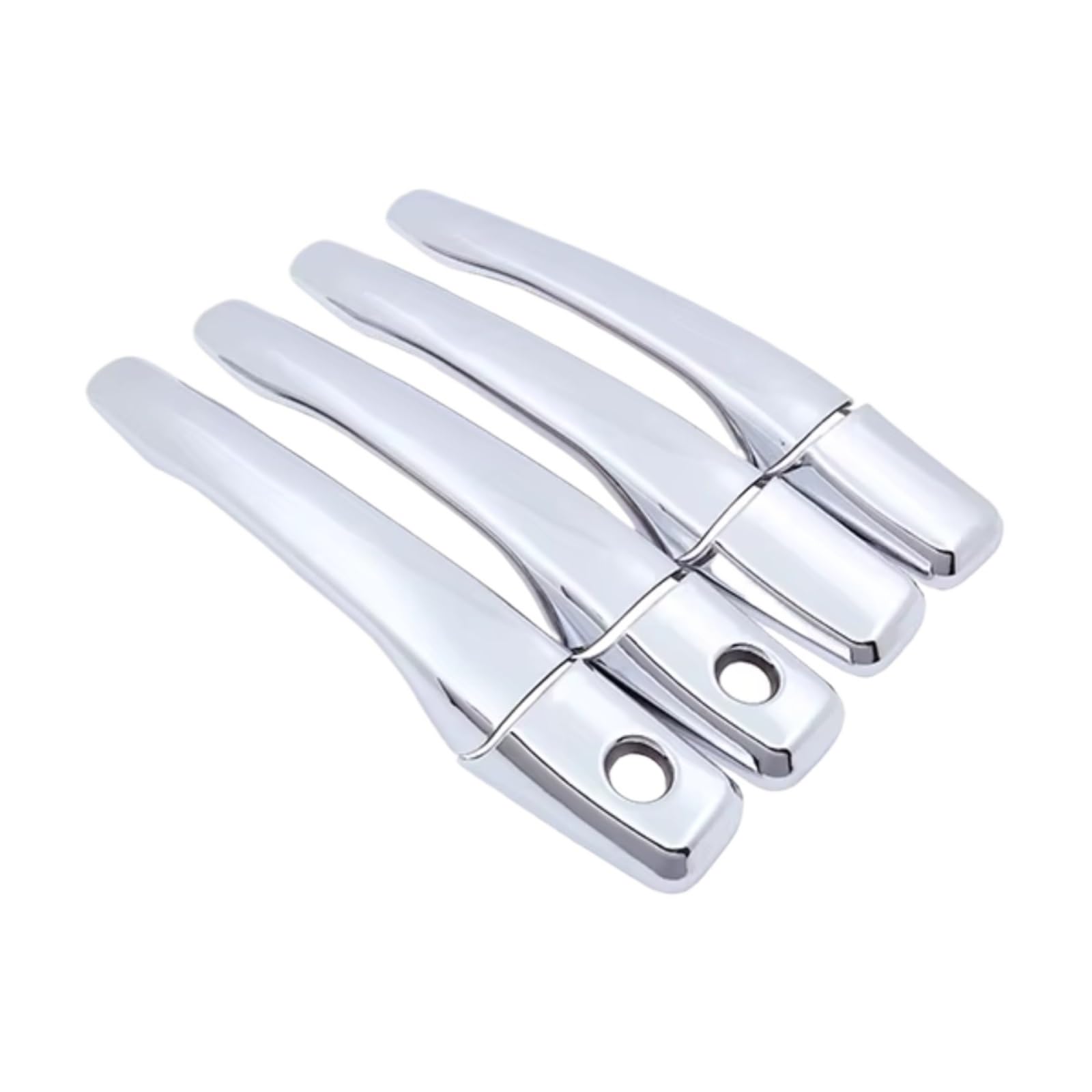 Zcxfdthf 4Handle 2 Keyholes Door Handle Covers Part Compatible With Mitsubishi For Grandis 2003-2011 Car Door Handle Cover Accessories Stickers Trim Set(4Handle 2 Keyholes)