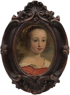 Small Vintage 2.5x3.5 Oval Picture Frame, Mini Antique Ornate Photo Frame, Table Top Display and Wall Hanging Home Decor, Old Fashioned Photo Gallery Art Deco, Rustic Brown – by SYLVIA‘S SHOP