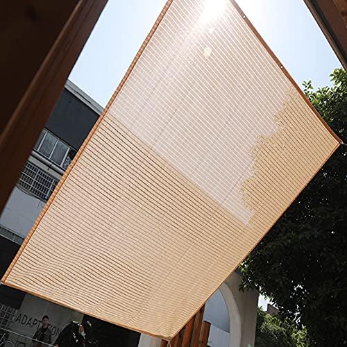 U/D Sun Shade Sail, Encrypted Thickened Heat Insulation Outdoor Shade Net, Sunscreen Awning for Home Balcony Garden Plants Succulent,Beige,0.9x5m