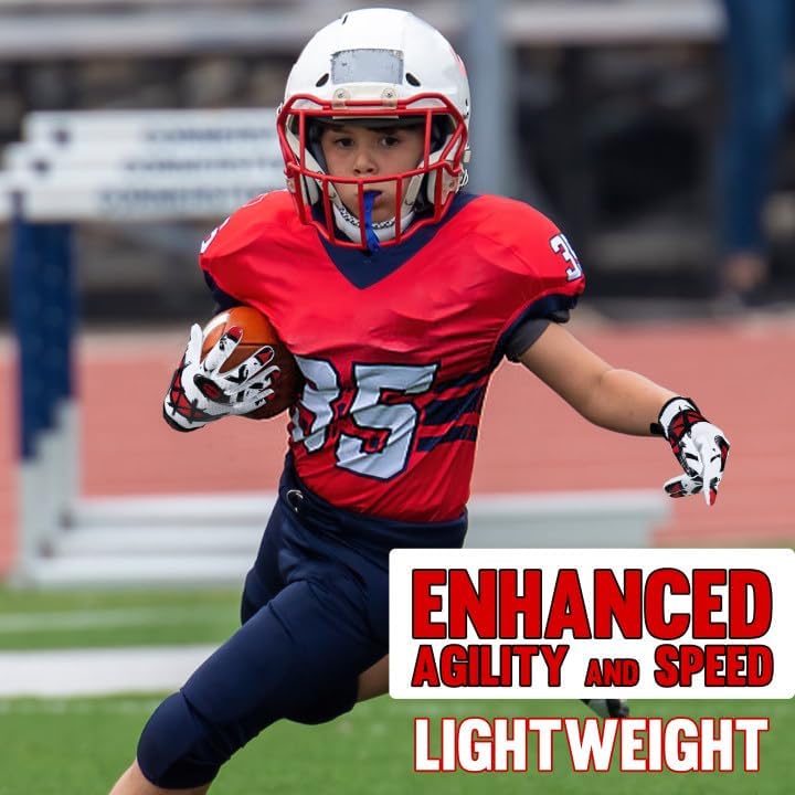 Youth Football Gloves Kids Receiver Gloves Sticky Football Gloves for Boys Girls - Image 5