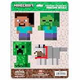 Minecraft Characters Adhesive Vinyl Decal Sticker Set - Fun Minecraft Stickers for Car, Water Bottle or Laptop, 1 Pack (4 Count)