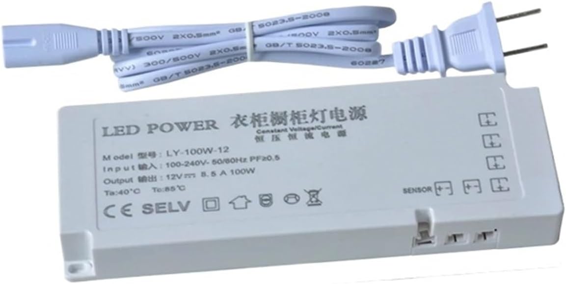 Cabinet Light Dedicated Power Supply 12V Light with Wardrobe Induction Control Interface Wine Cabinet Light Switch 24v Transformer(12v 100w)