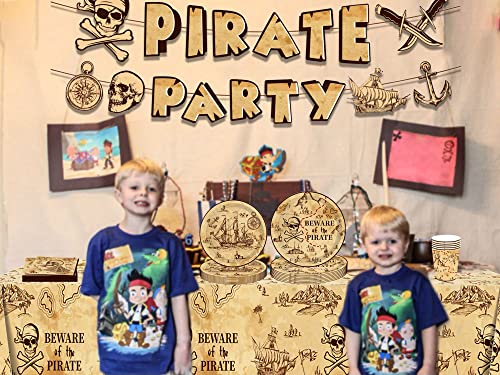 Jevenis Pirate Party Supplies Pirate Party Plates And Napkins Pirate Party Tablecloth Pirate Party Decoration Banner Pirate Birthday Party Favors #TOP4