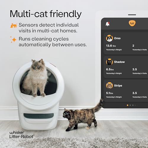 Image of Litter-Robot 4 Supply & Accessory Bundle by Whisker, White- Automatic Self-Cleaning Cat Litter Box, Includes Litter-Robot 4, Ramp, Mat, 3 OdorTrap Packs, 10 Liners, 30 Wipes, & 2 Carbon Filters